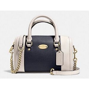 COACH F35533 Navy Blue/chalk nautical baby bennett crossbody purse bag satchel